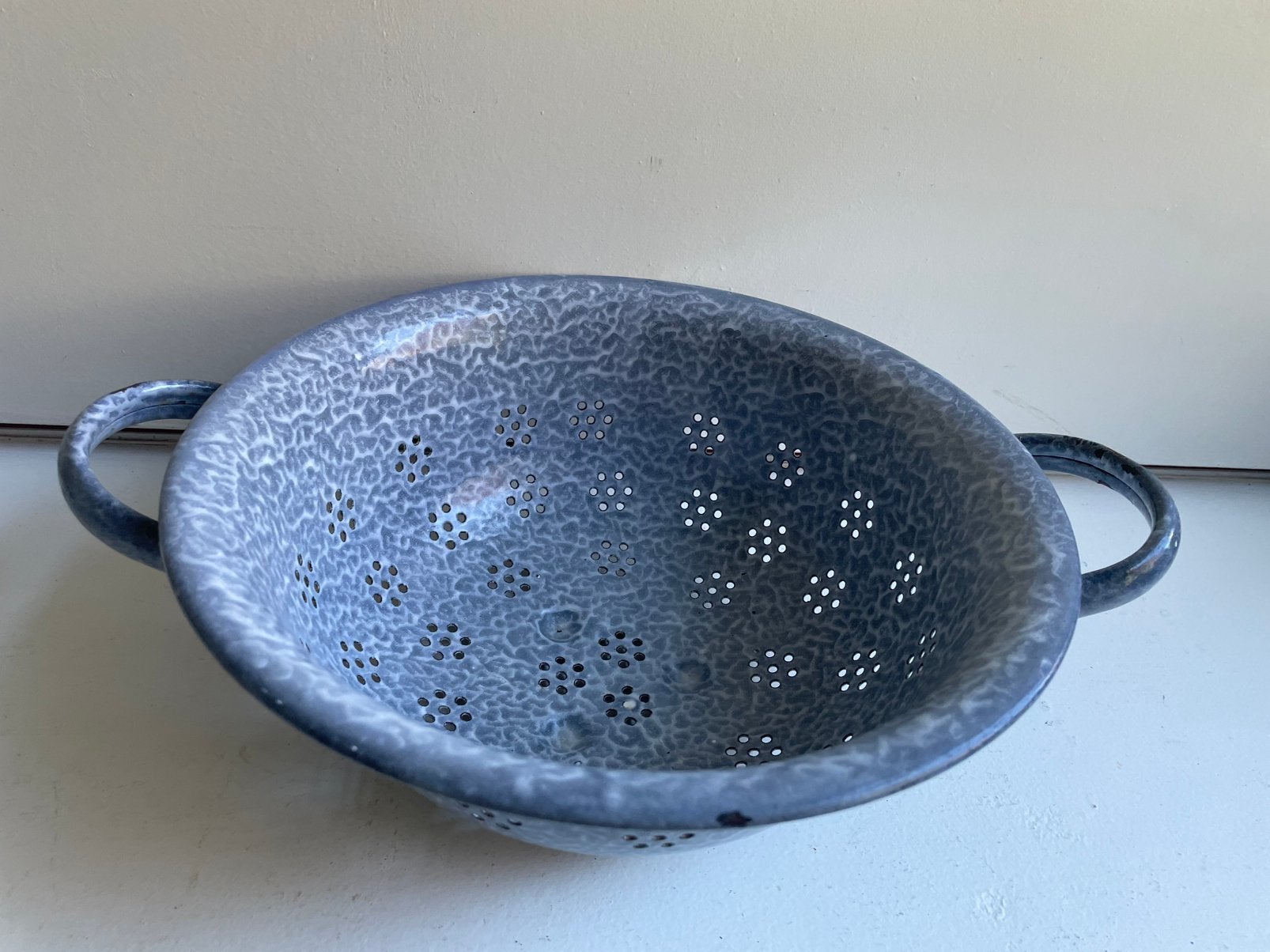 Vintage emaille vergiet, Ophalen of Verzenden