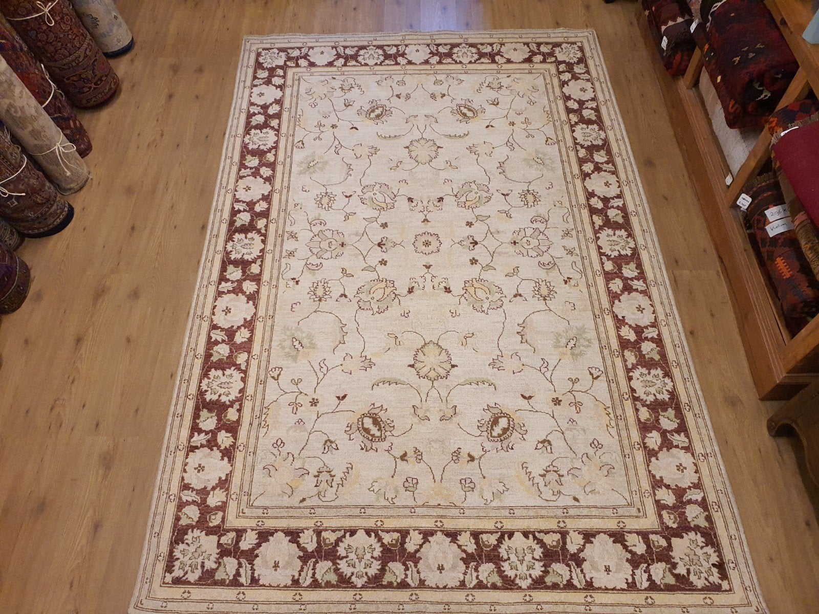 Nieuw handgeknoopt oosters tapijt ziegler 280x184, Info@SlatsAntiek.nl, Bruin, Perzisch, 150 tot 200 cm