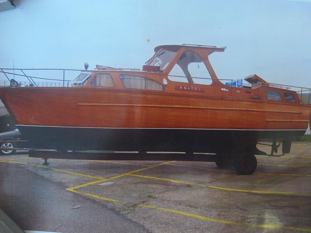 Klassieke Mahoniehouten Motorboot met ligplaats amsterdam, Watersport en Boten, Ophalen, Gebruikt
