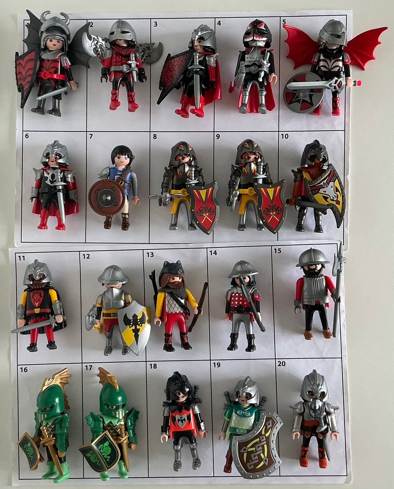 Playmobil ridders (A), Ophalen of Verzenden, Gebruikt, Losse onderdelen, Figuren