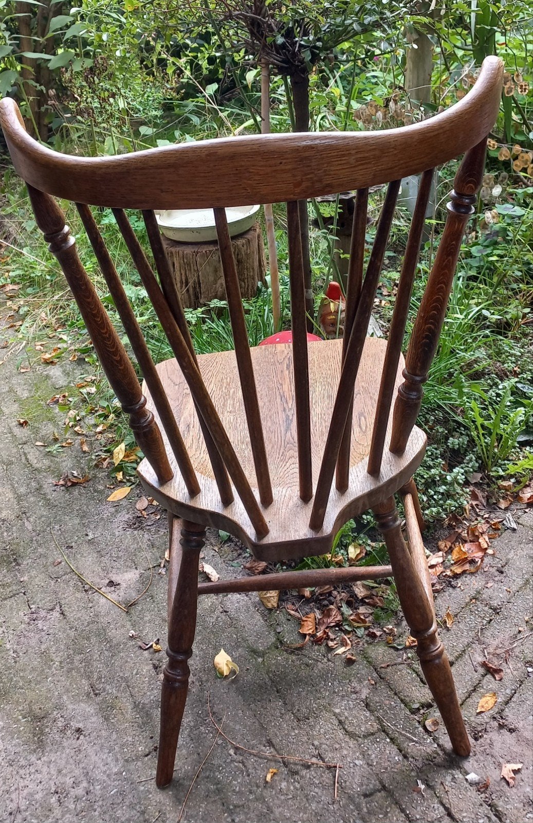 Stevige houten vintage stoel met karakter - opknapper, Antiek en Kunst, Ophalen