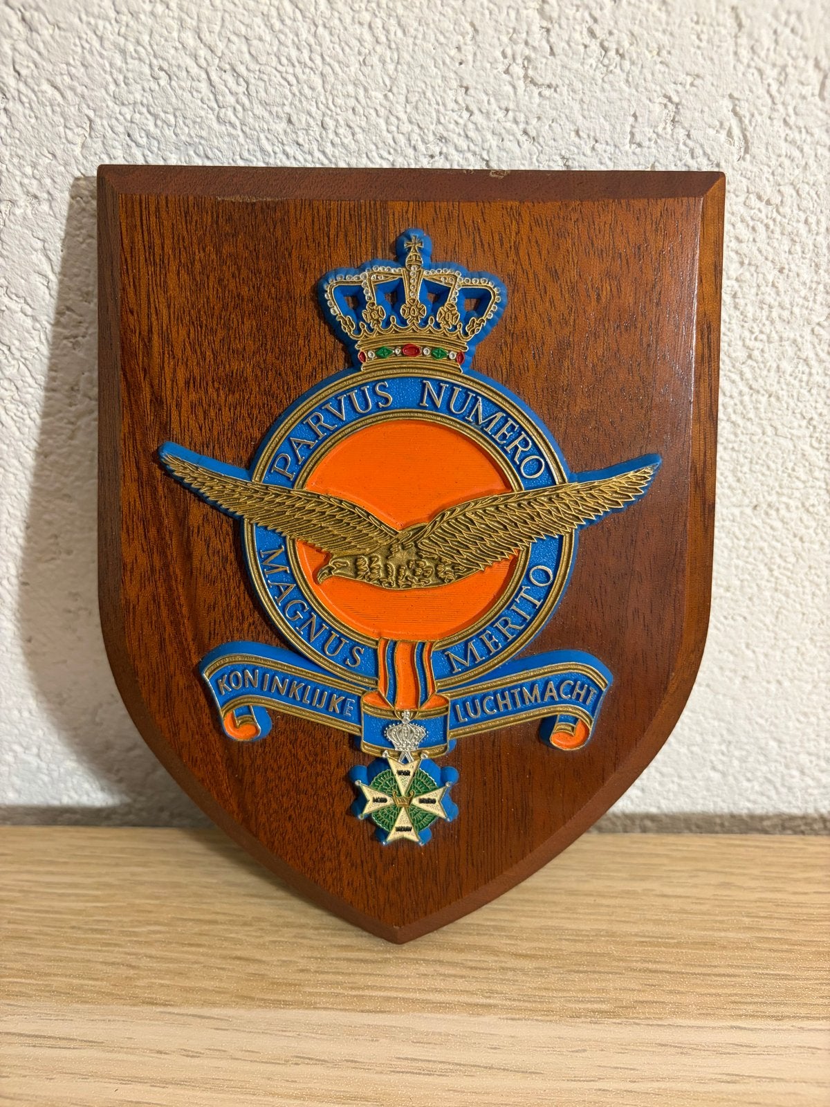 Origineel Wandschild Koninklijke Luchtmacht - Hooymayers, Verzamelen, Ophalen of Verzenden, Luchtmacht, Nederland, Kunstobject