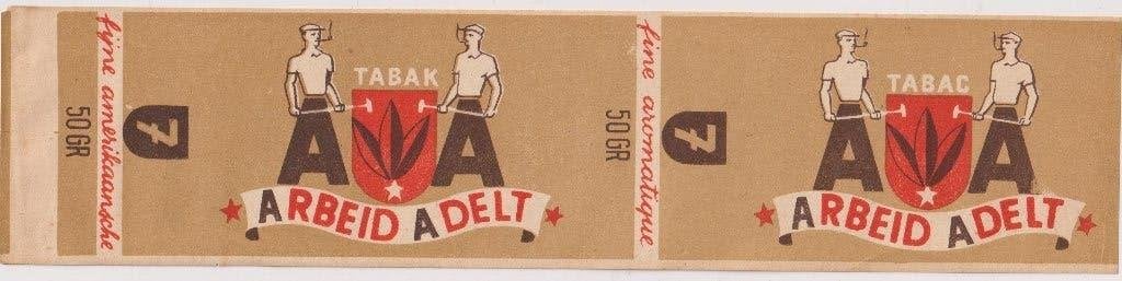 sigarenbanden - etiket - ARBEID ADELT, Verzamelen, Ophalen of Verzenden, Zo goed als nieuw, Sigarenbandjes