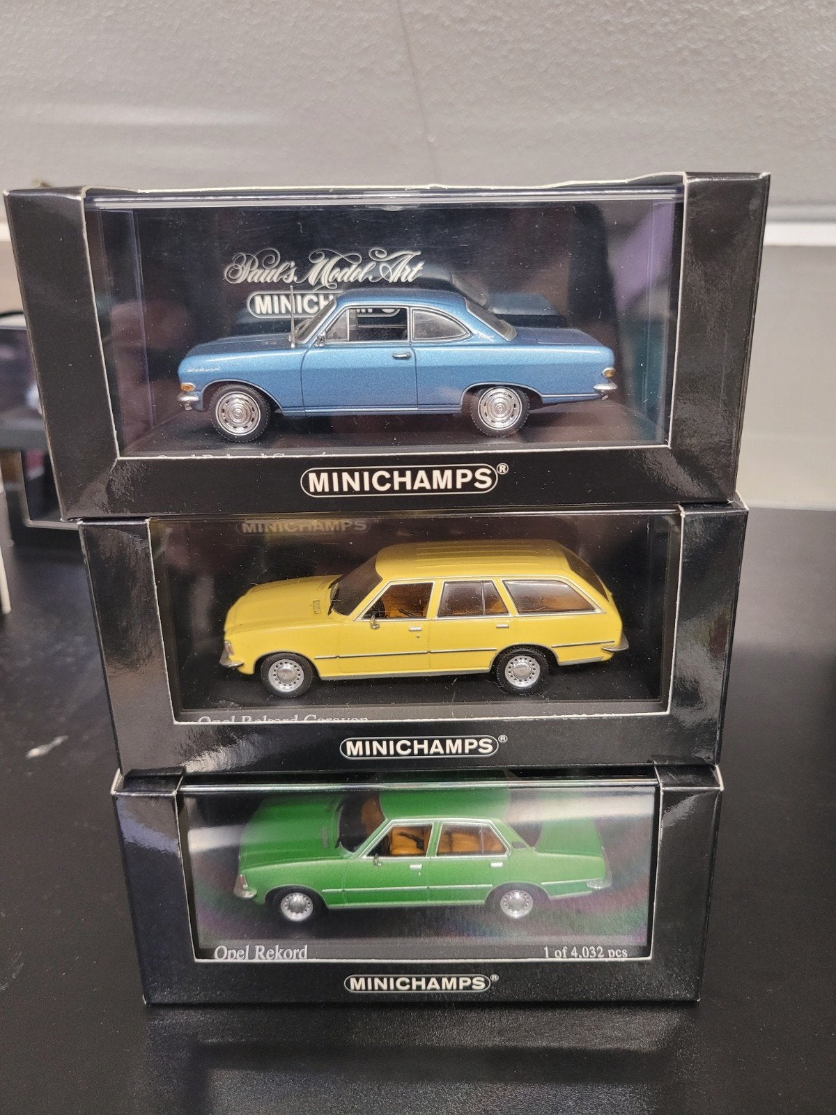 opel rekord modellen minichamps 1:43, Ophalen of Verzenden, Zo goed als nieuw, Auto, MiniChamps