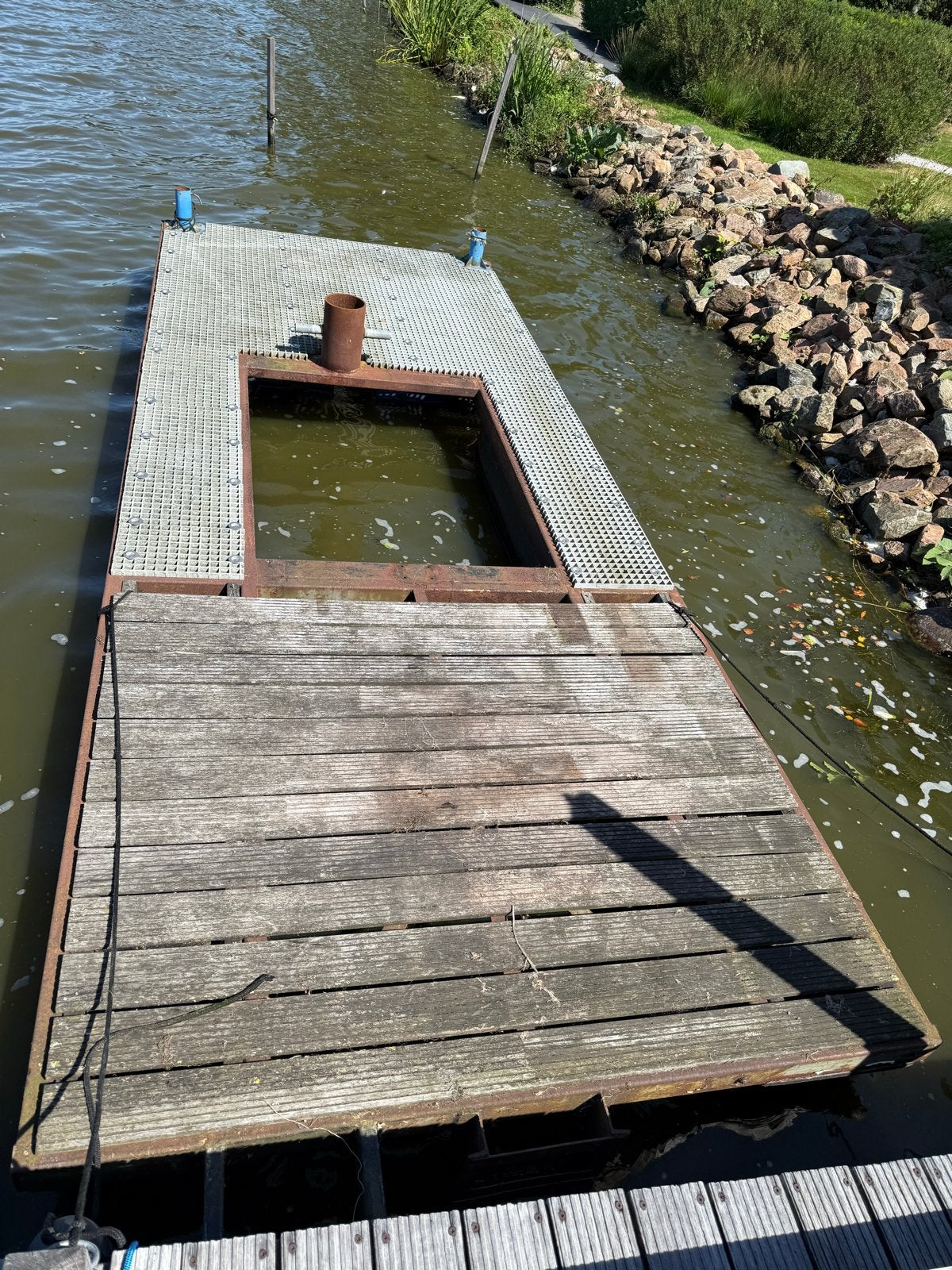 Drijvende steiger / vlonder terras voor boot of recreatie, Ophalen, Gebruikt