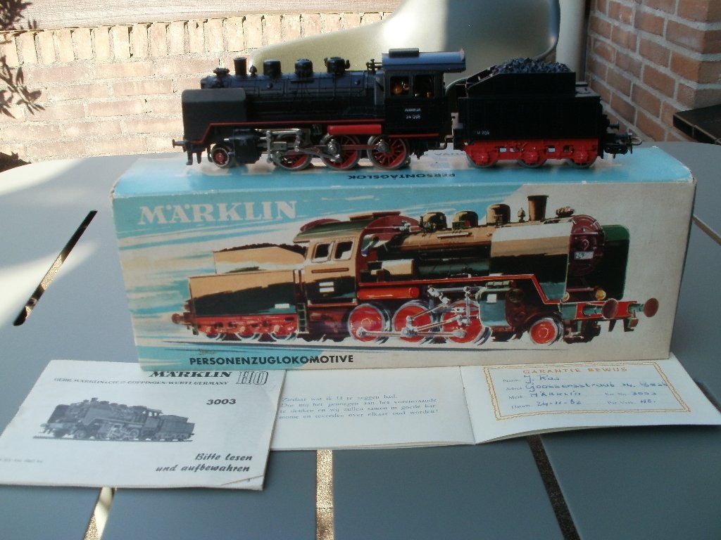 Marklin Ho analoge stoomlokomotief +tender no 3003 uit1962., Wisselstroom, Locomotief, Ophalen of Verzenden, Zo goed als nieuw