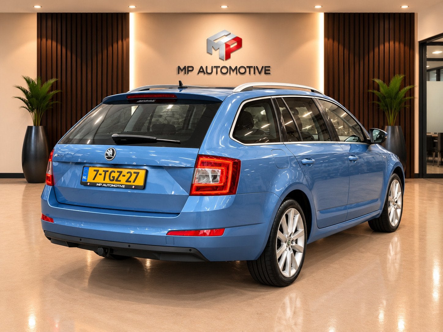 Skoda Octavia Combi 1.4 TSI DSG|PANO|KEYLESS|ACC|STOELVERW|C, Auto's, Gebruikt, 4 cilinders, Blauw, Leder en Stof