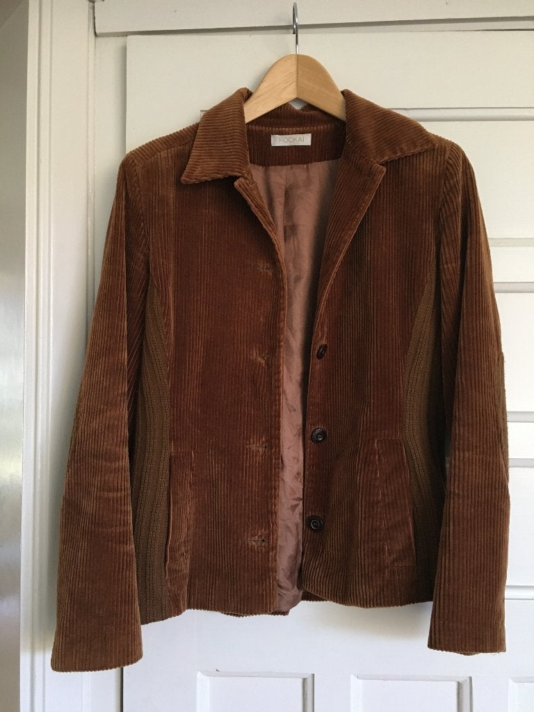 Bruin corduroy jasje maat S van Kookaï, Kleding | Dames, Kookaï, Bruin, Ophalen of Verzenden, Jasje