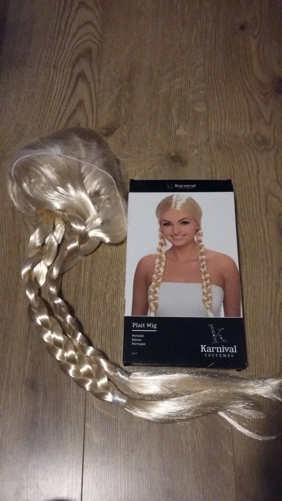 Blonde pruik met vlechten NIEUW, Ophalen of Verzenden, Nieuw