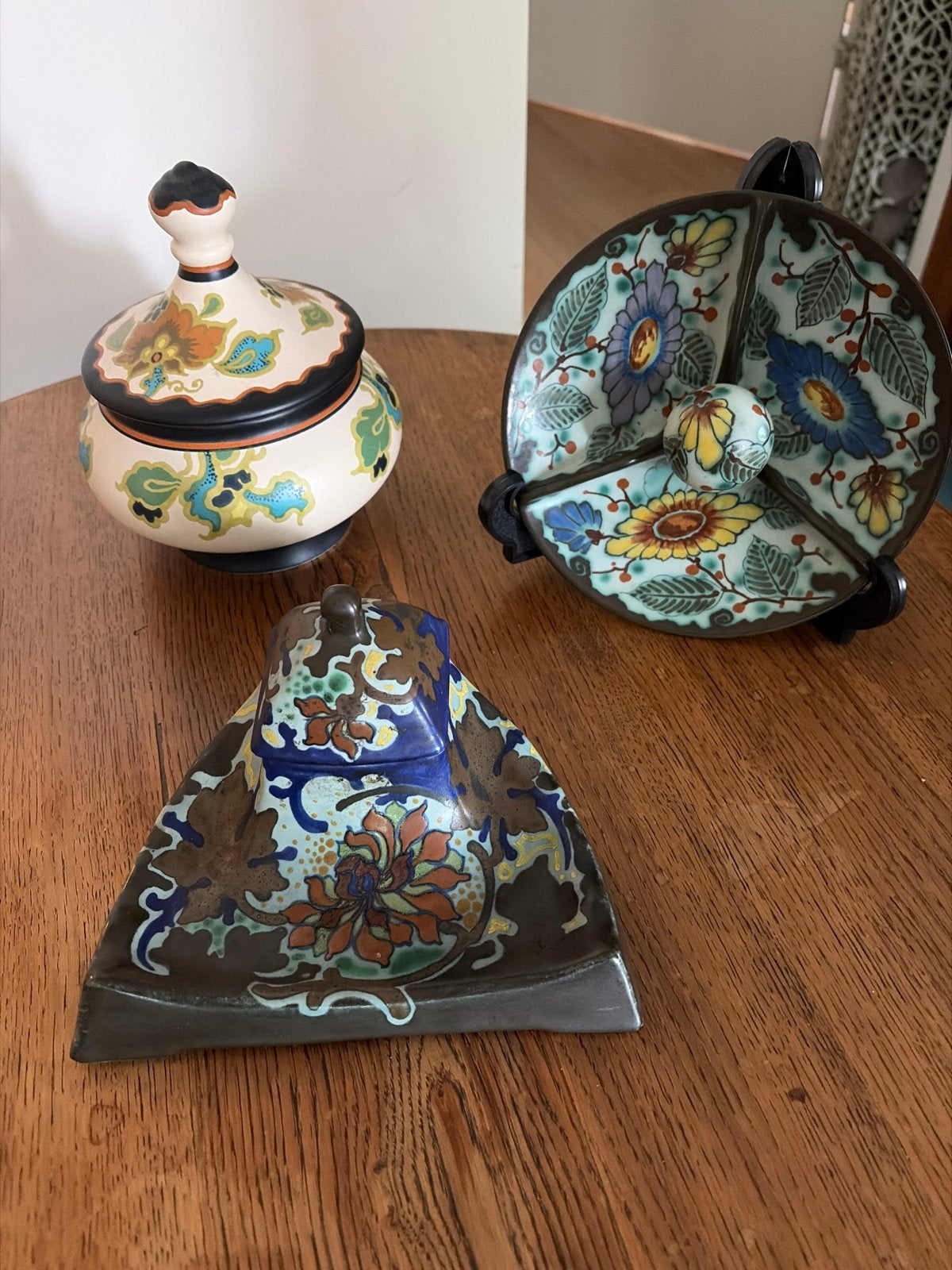 Plateel set, Ophalen