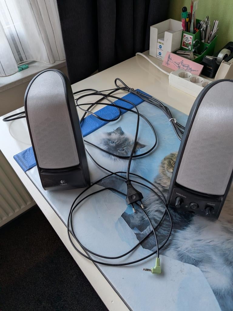 Logitech Compact Stereo Speakers, Audio, Tv en Foto, Luidsprekers, Gebruikt, Front, Rear of Stereo speakers, Minder dan 60 watt