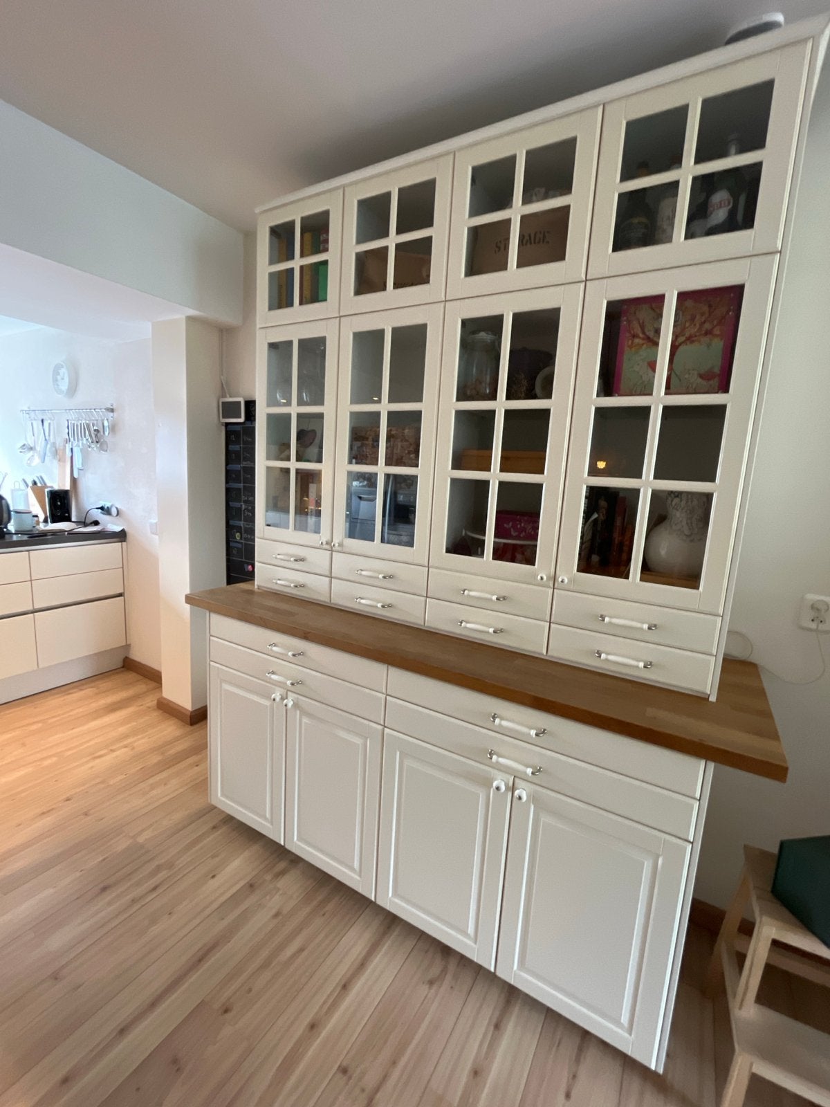 IKEA HAVSTA Kast met Vitrinedeuren en Werkblad, Ophalen, Gebruikt