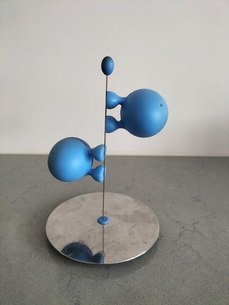 Alessi peper- en zoutstel blauw, Kunststof, Ophalen of Verzenden, Alessi, Overige typen