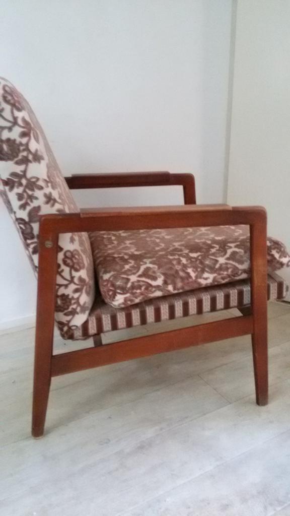 Vintage J.P. Jonkers Muntendam Fauteuil retro teak jaren 60, Huis en Inrichting, Stoelen, Gebruikt, Bruin, Vintage, Ophalen of Verzenden