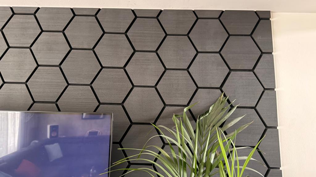 Hexagon panelen eiken zwart., Doe-het-zelf en Verbouw, Platen en Panelen, Ophalen, Nieuw