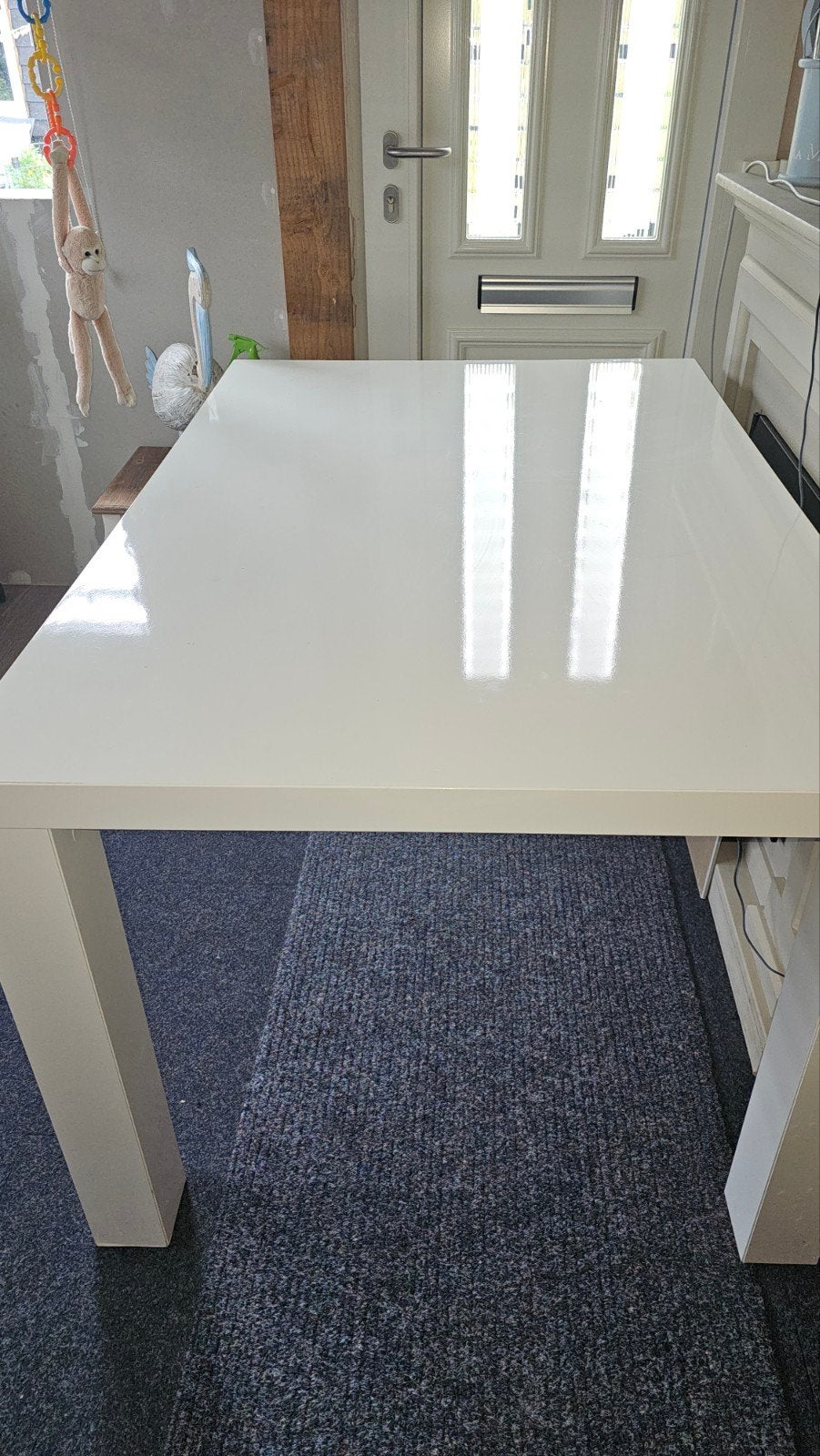 ** eet tafel wit **, Ophalen, Gebruikt, 100 tot 150 cm, 50 tot 100 cm