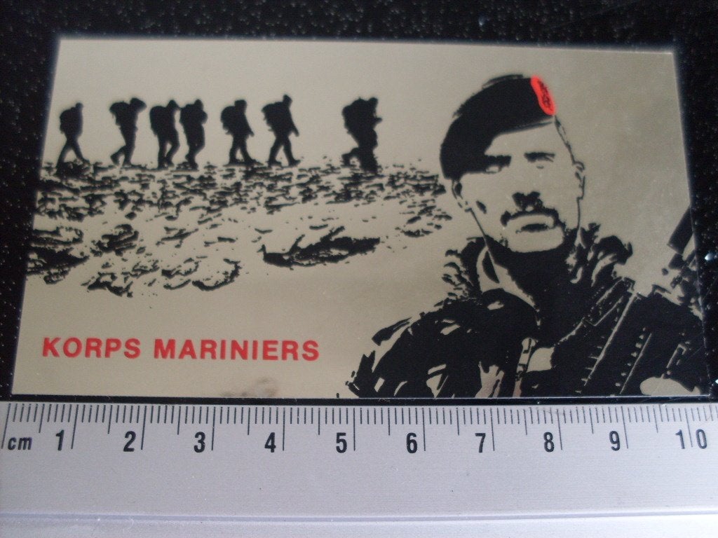 folie sticker korps mariniers leger army NL, Verzenden, Zo goed als nieuw, Bedrijf of Vereniging