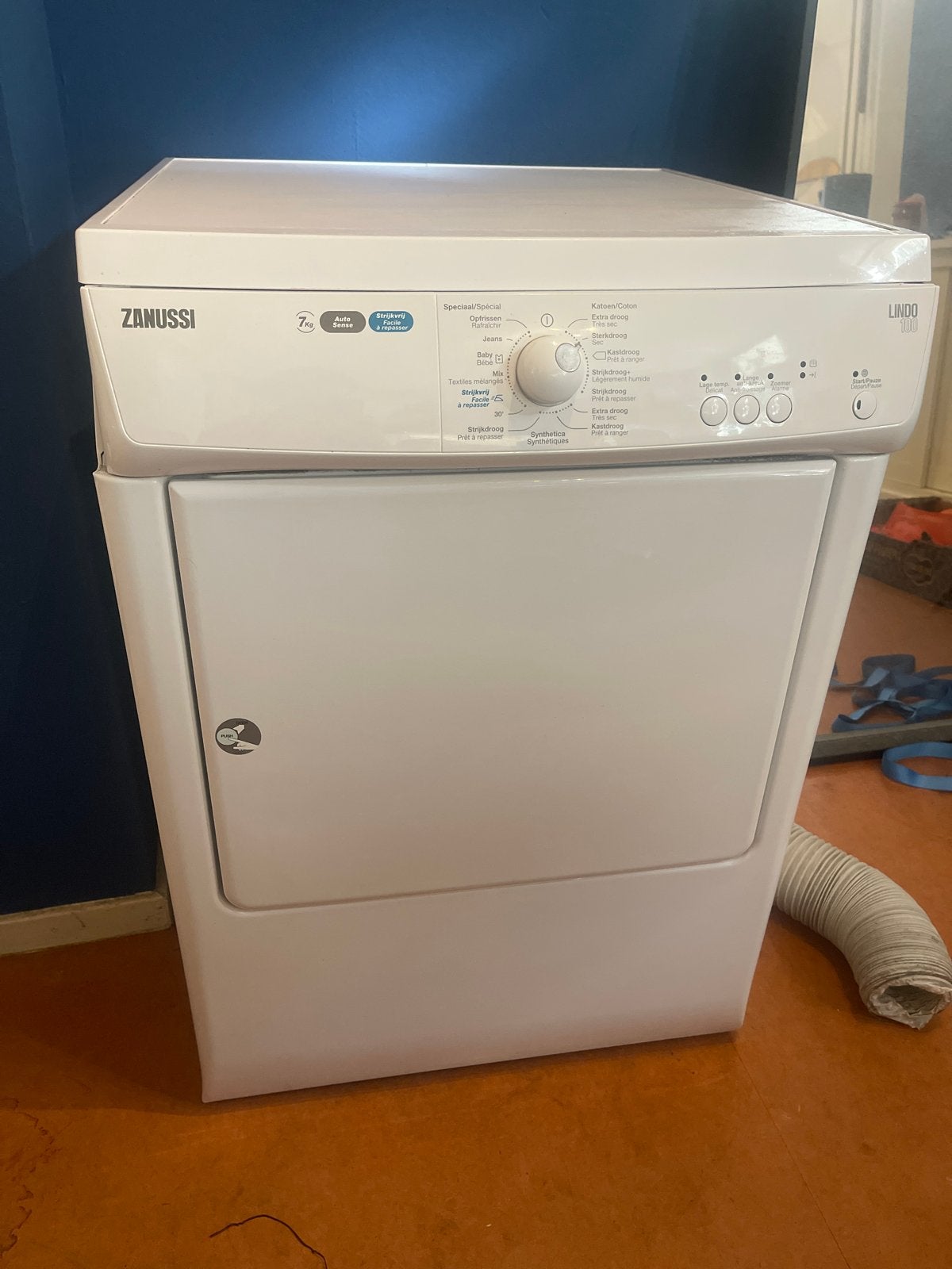 Zanussi Lindo 100 Luchtafvoer Wasdroger, Witgoed en Apparatuur, Wasdrogers, Ophalen, 6 tot 8 kg, Gebruikt, Luchtafvoer