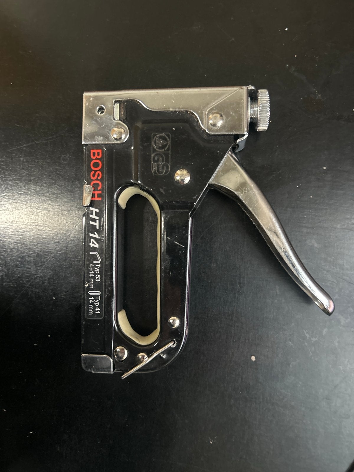 Bosch HT 14 tacker - Handtacker voor diverse klussen, Ophalen of Verzenden, Gebruikt, Tacker/nietmachine, Bosch