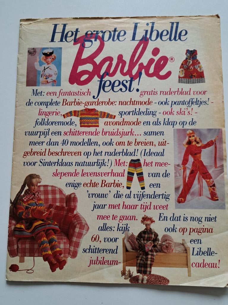 Het grote Barbiefeest, patronen voor een complete garderobe!, Ophalen of Verzenden, Zo goed als nieuw, Breien, Patroon of Boek
