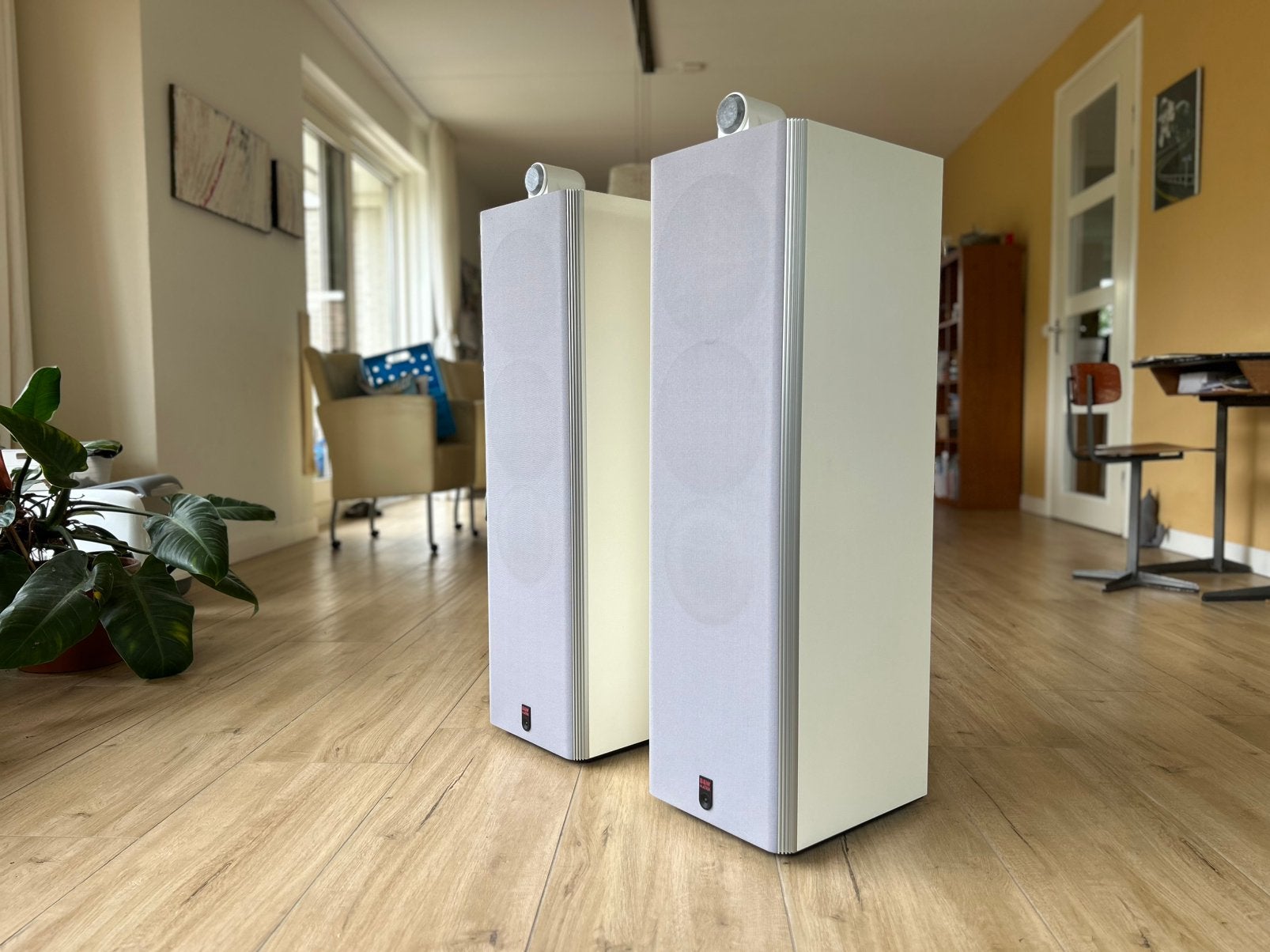 B&W 803 Matrix white gloss, Ophalen, Stereo speakers, Gebruikt, 60 tot 120 watt