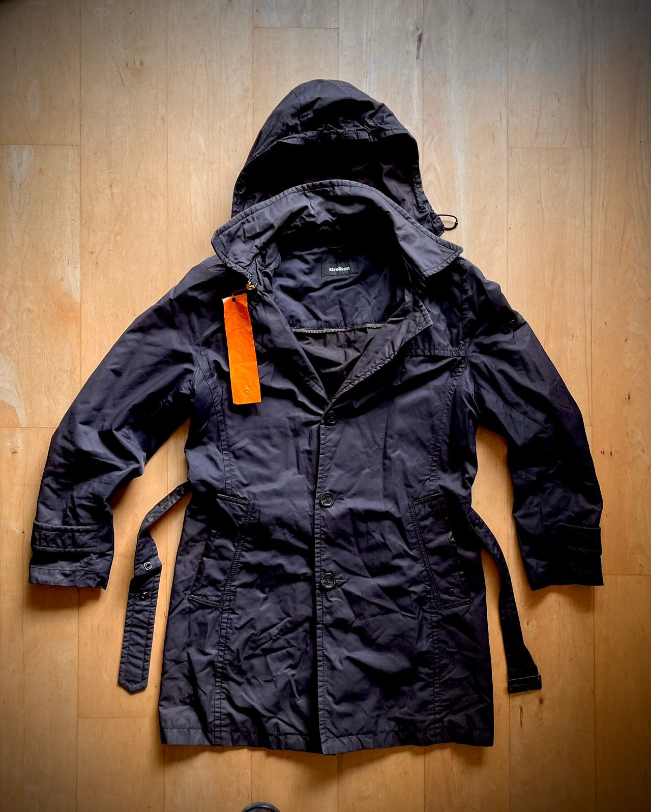 Strellson premium fusion trenchcoat jack jas 46 donker blauw, Kleding | Heren, Ophalen of Verzenden, Maat 46 (S) of kleiner, Blauw