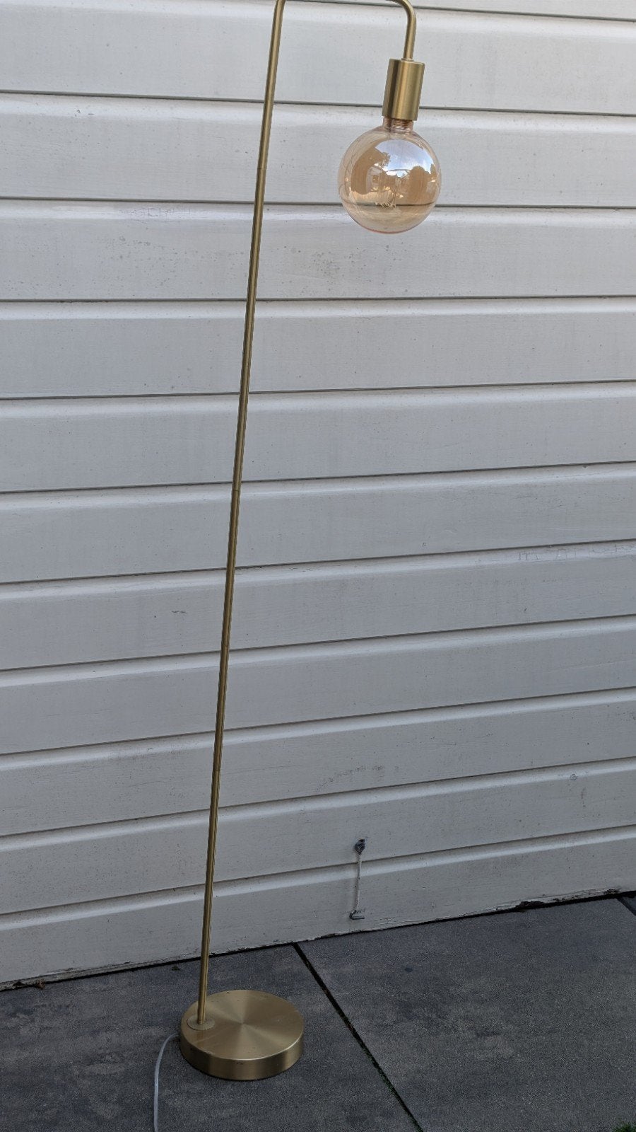 Prachtige goud/messing-kleurige staande lamp., Ophalen, E27 (groot), Zo goed als nieuw, Metaal