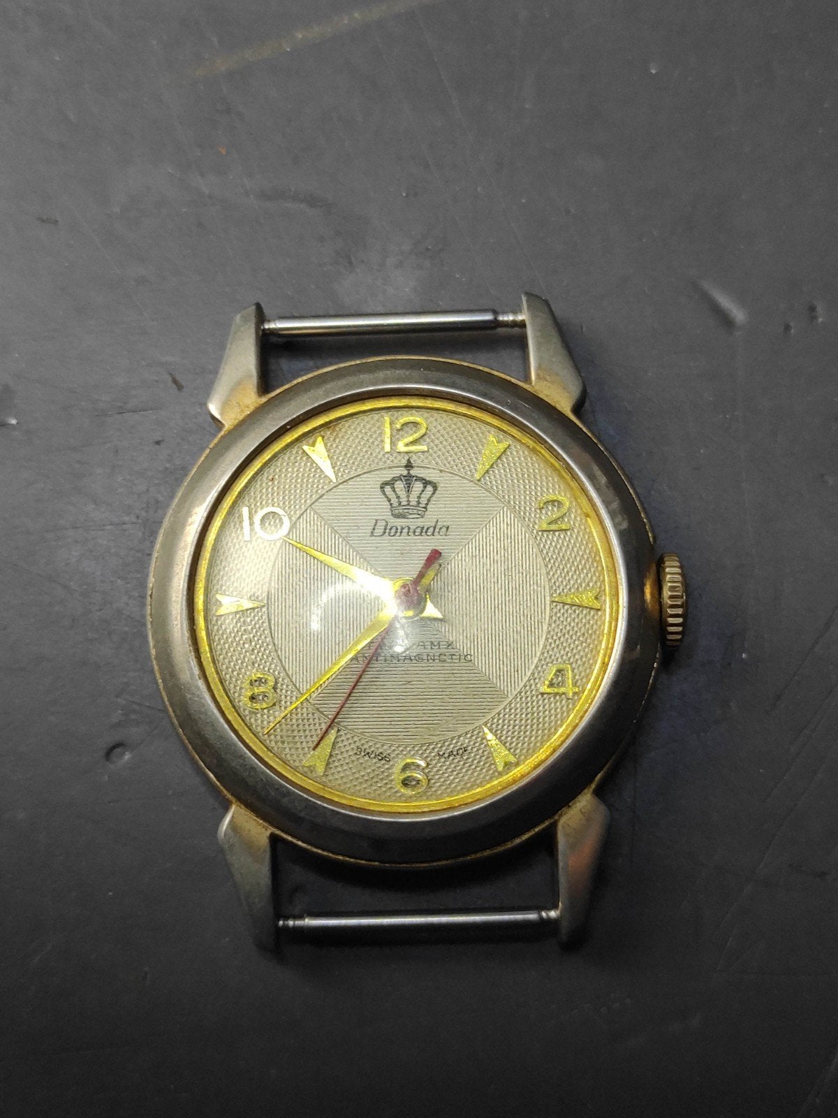Donada AMX mechanisch opwind horloge, Ophalen of Verzenden, Staal, Overige merken, 1960 of later