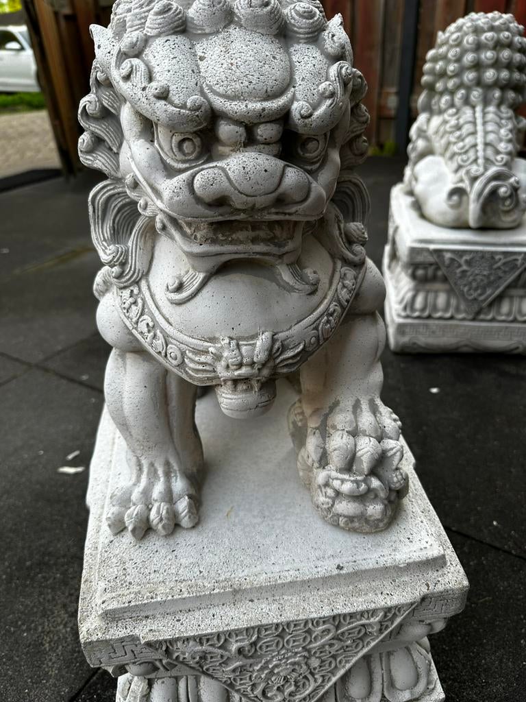 Japanse Foo dogs, Tuin en Terras, Ophalen, Zo goed als nieuw, Beton, Dierenbeeld