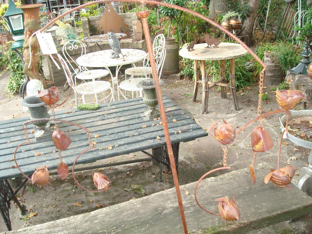 tuinsteker met vogeltjes en belletjes bewegen in de wind, Tuin en Terras, Ophalen of Verzenden, Nieuw