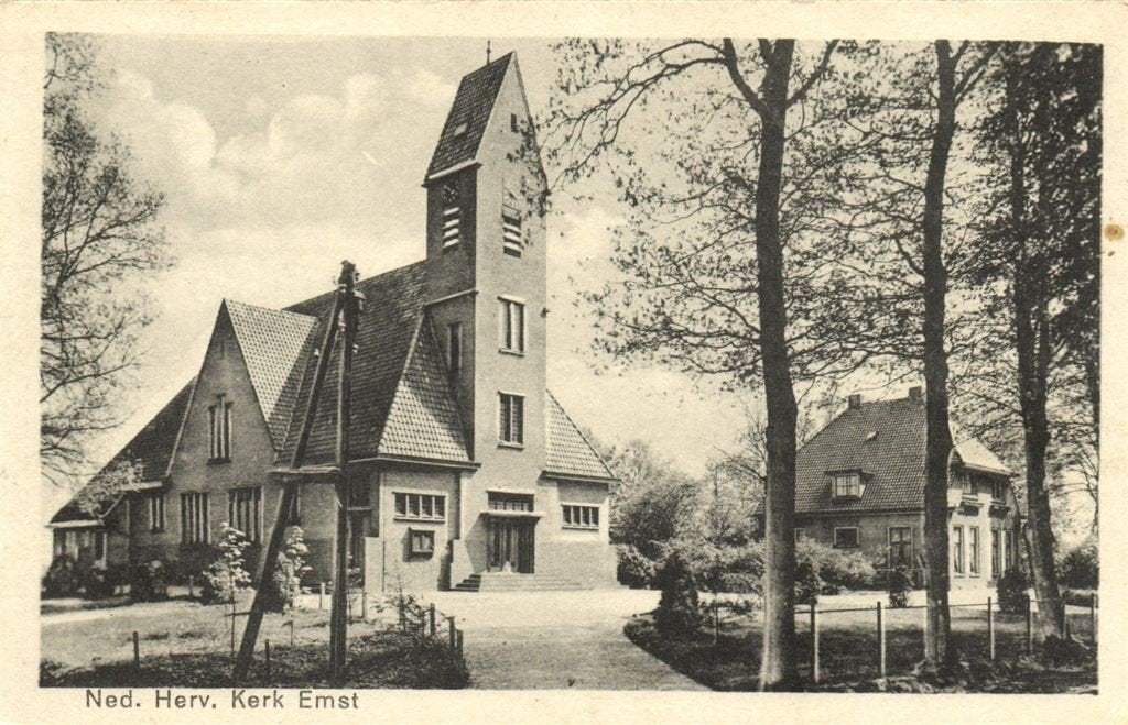 Ned. Herv. Kerk Emst - 1942 gelopen, Verzamelen, Verzenden, 1940 tot 1960, Gelopen, Gelderland
