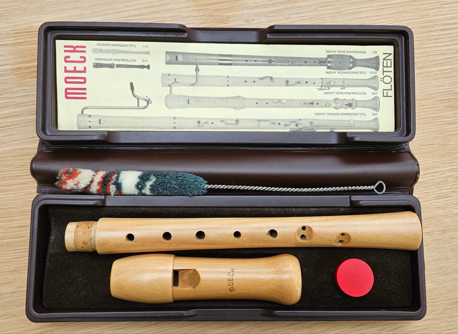 Moeck Sopraan Blokfluit met koffer, Muziek en Instrumenten, Ophalen of Verzenden, Gebruikt, Sopraan of Sopranino, Met koffer, hoes of etui