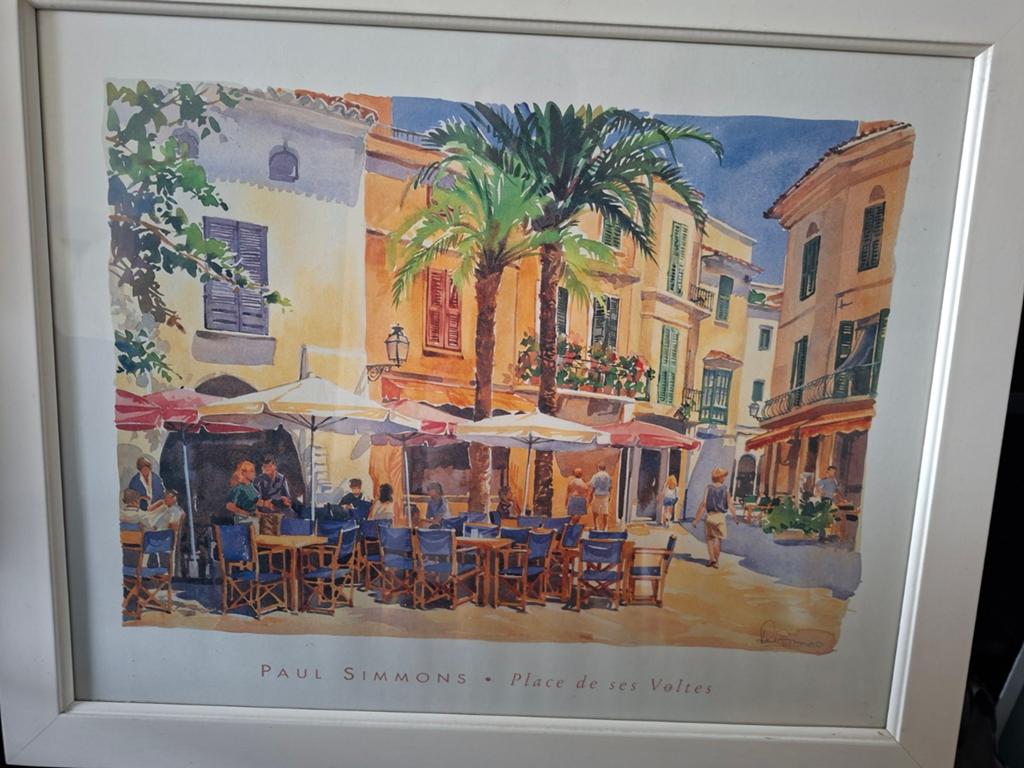 Poster in witte lijst paul simmons, Antiek en Kunst, Kunst | Schilderijen | Klassiek, Ophalen of Verzenden