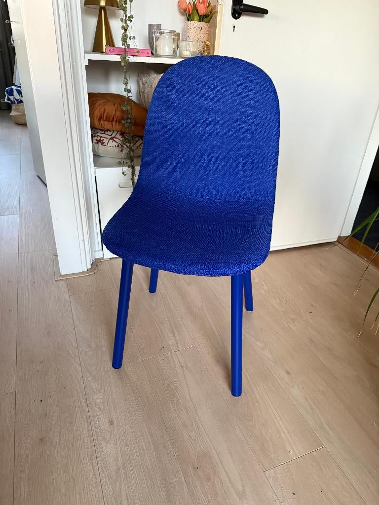 Eetkamerstoel Ejstrup JYSK blauw, Ophalen, Blauw, Zo goed als nieuw, Eén