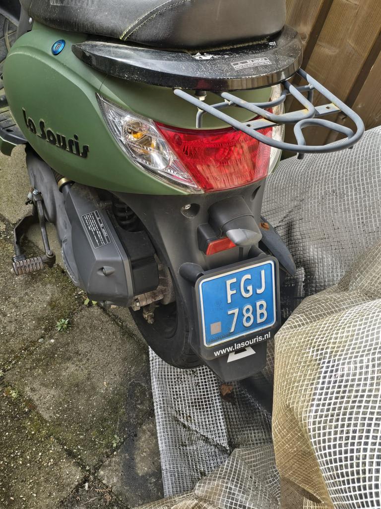 Mooie mat groene la souris city scooter, Ophalen, Gebruikt, Benzine, 50 cc