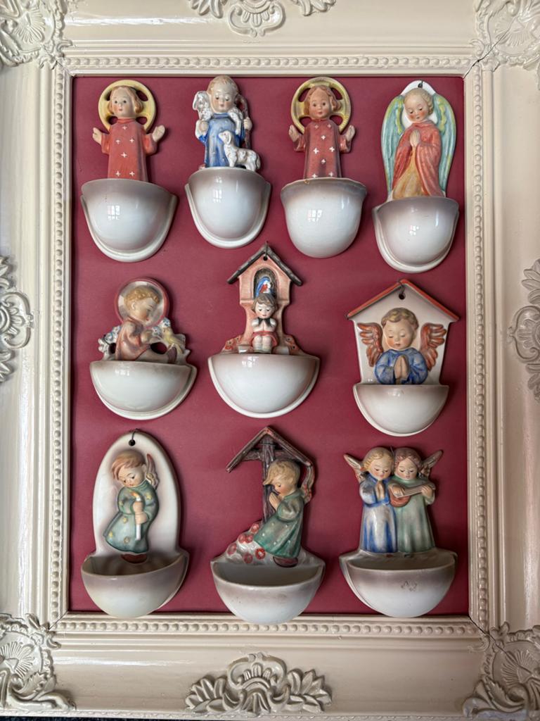Hummeltjes wijwater bakjes Goebel collectie, Antiek en Kunst, Antiek | Religie, Ophalen