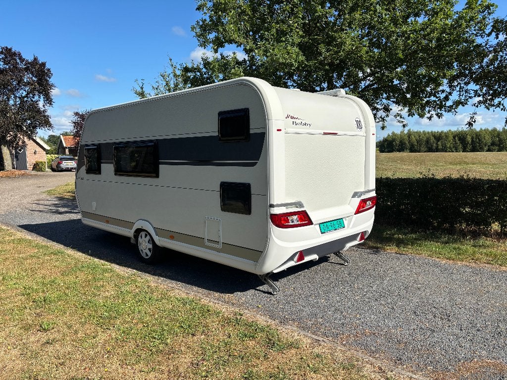 Hobby 490 KMF, stapelbed, mover, vaste THULE luifel, Hobby, Bedrijf, Treinzit, Schokbreker