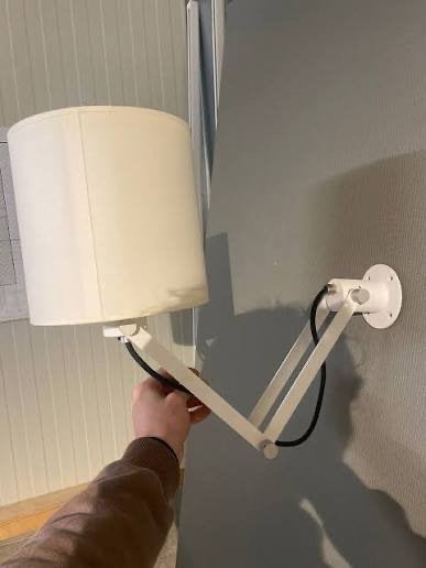 3x modular Nomad trapeze wandlamp met stoffen kap, Ophalen, Gebruikt, Metaal