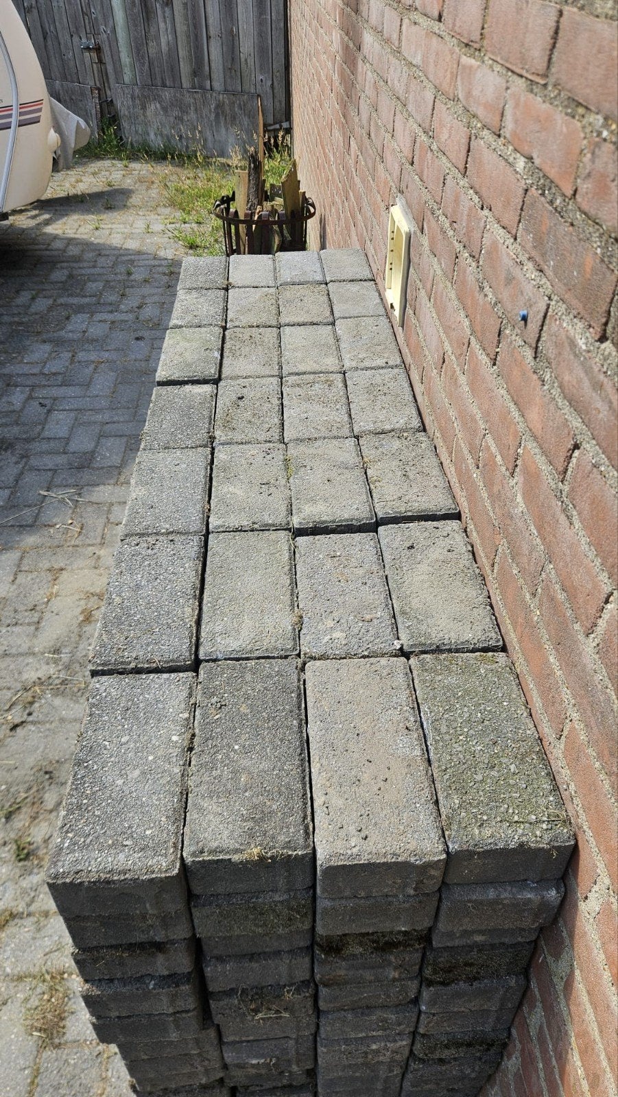 Gebruikte betontegels (klinkers) 20x10 cm, Ophalen, Overige materialen, Gebruikt, Minder dan 20 cm