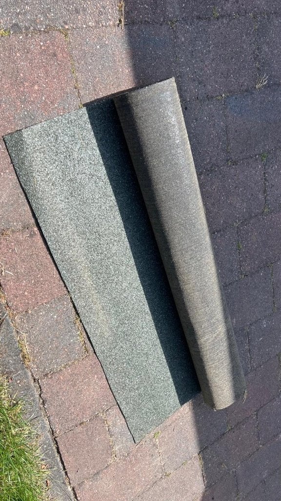 Dakrol met toplaag leislag (+/- 3.5m), Doe-het-zelf en Verbouw, Dakpannen en Dakbedekking, Overige materialen, Overige kleuren