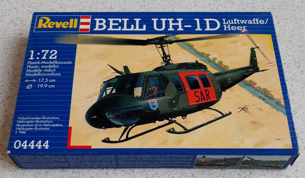 Revell 04444 Bell UH-1D Luftwaffe/ Heer 1:72, Hobby en Vrije tijd, Ophalen, 1:72 tot 1:144, Zo goed als nieuw, Revell