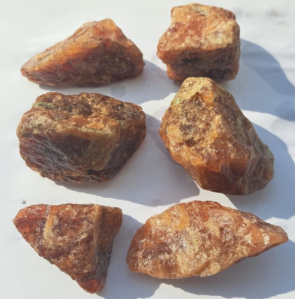 Zonnesteen edelstenen verzameling edelsteen zonne stenen, Verzamelen, Mineralen en Fossielen, Ophalen of Verzenden