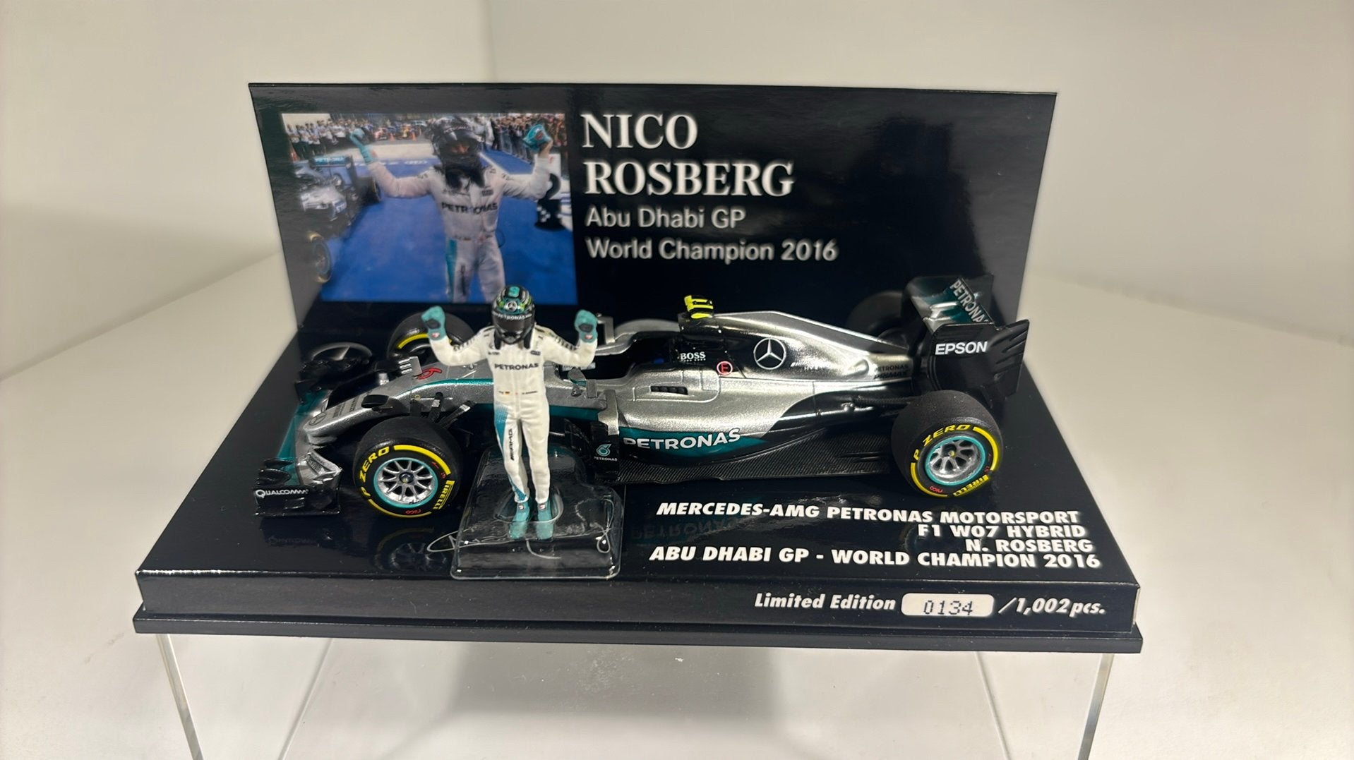 F1 mercedes wo7 n. Rosberg world champion 2016 minichamps, Auto, Ophalen of Verzenden, MiniChamps, A