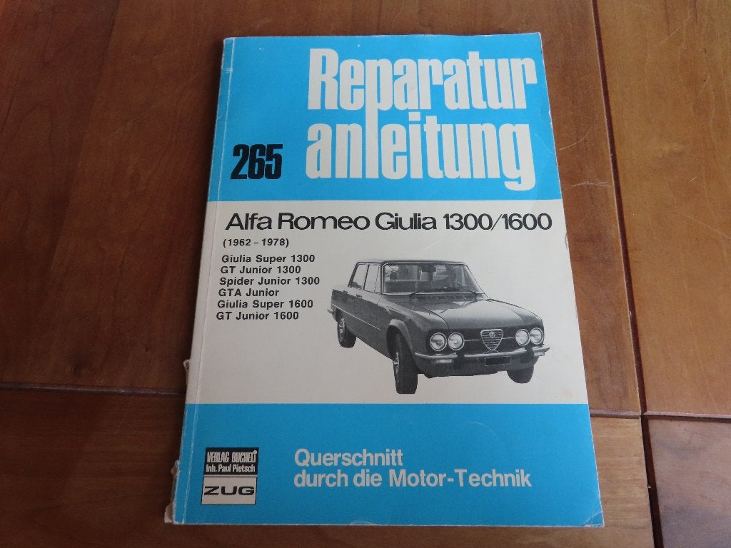 Reparaturanleitung Alfa Romeo Giulia 1300, 1600, GT/A Junior, Ophalen of Verzenden