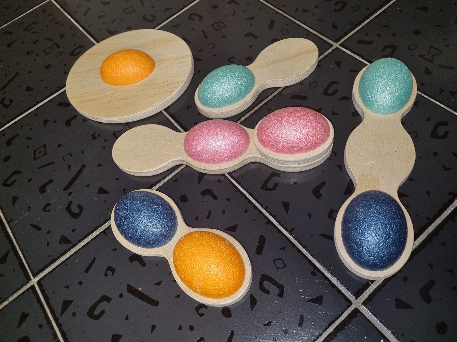 Houten sensorische speelset voor kinderen, Ophalen of Verzenden, Zo goed als nieuw, Ontdekken