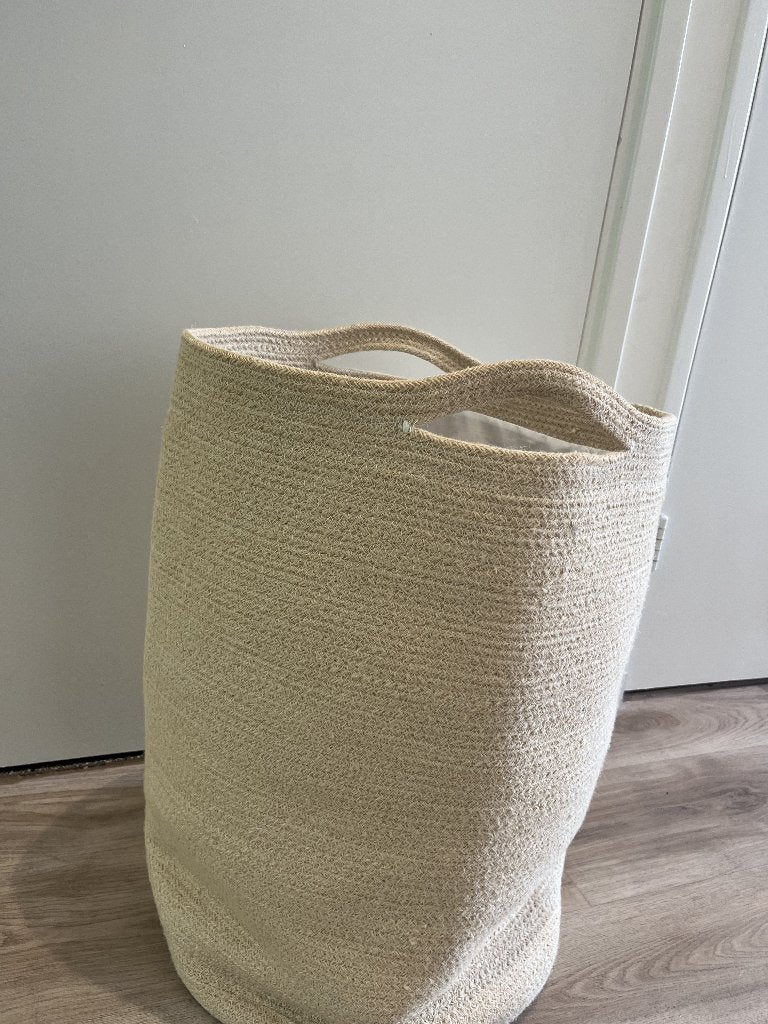 Gratis Juten Wasmand H&M gebroken wit, Ophalen, Zo goed als nieuw, Beige, Textiel