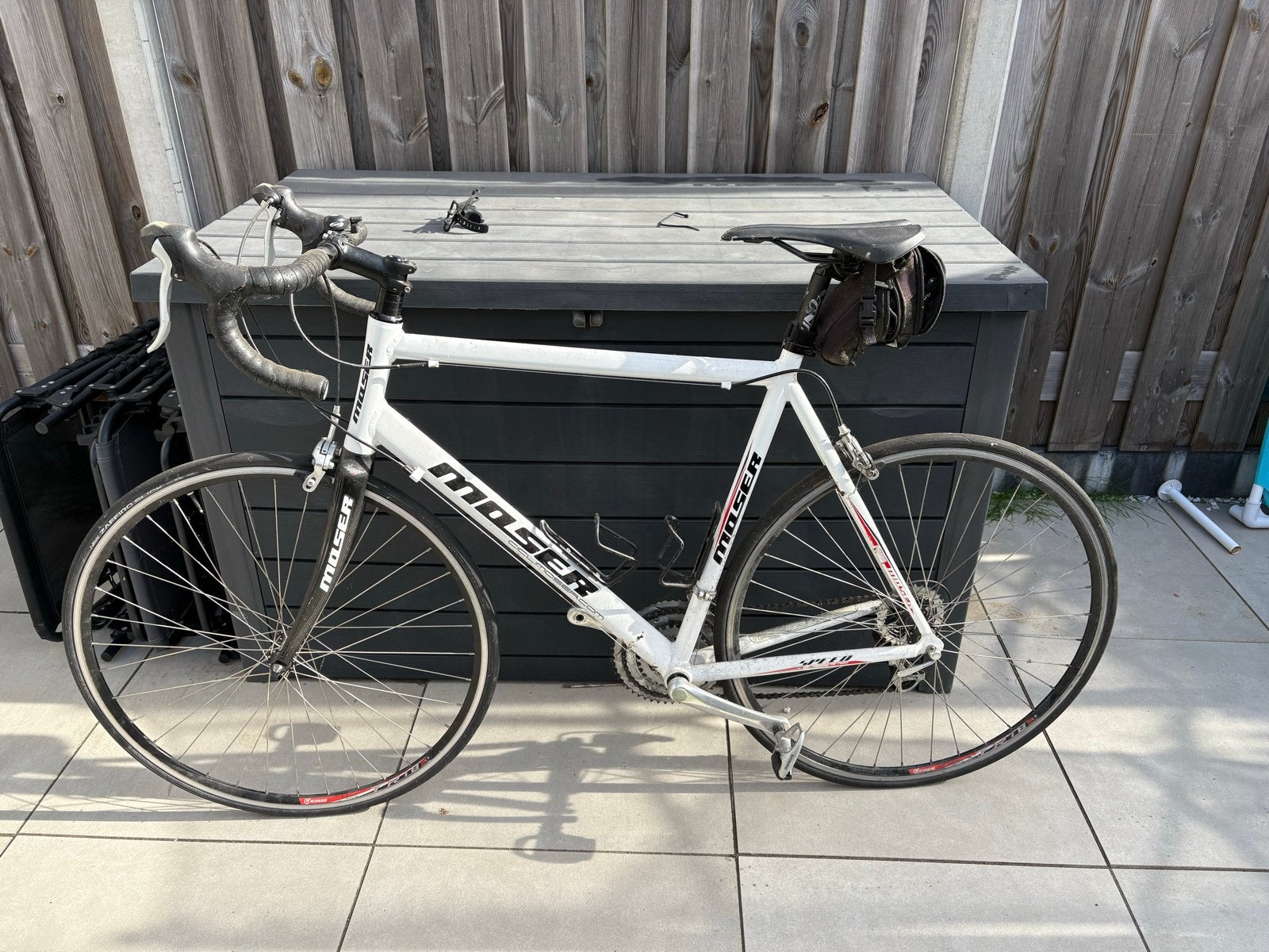 Moser racefiets - Wit, gebruikt, goede staat, 28 inch, Gebruikt, Aluminium, 15 tot 20 versnellingen