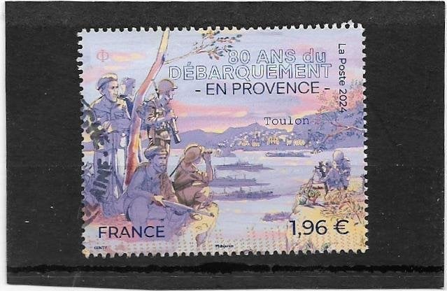 Frankrijk 2024 80 jaar Landing in de Provence €1,96, Verzenden, Gestempeld