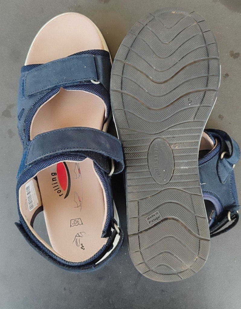 Zo goed als nieuwe Rollingsoft by Gabor Sandalen - Maat 38, Blauw, Gabor, Zo goed als nieuw, Sandalen of Muiltjes