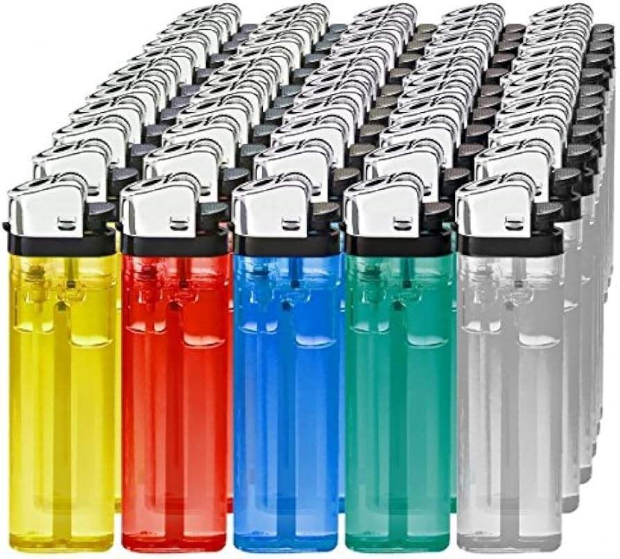 50 stuks wegwerp aanstekers in 5 verschillende kleuren Nieuw, Ophalen of Verzenden, Nieuw, Aansteker